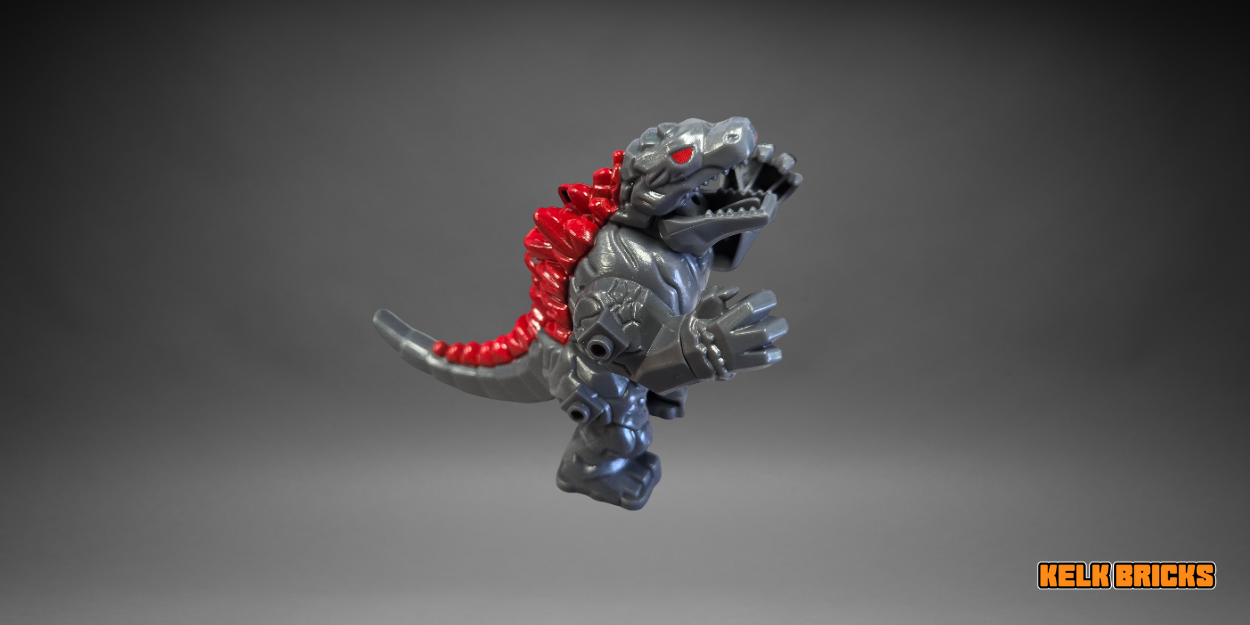 A large custom Godzilla figure, fully compatible with LEGO® bricks and sets.