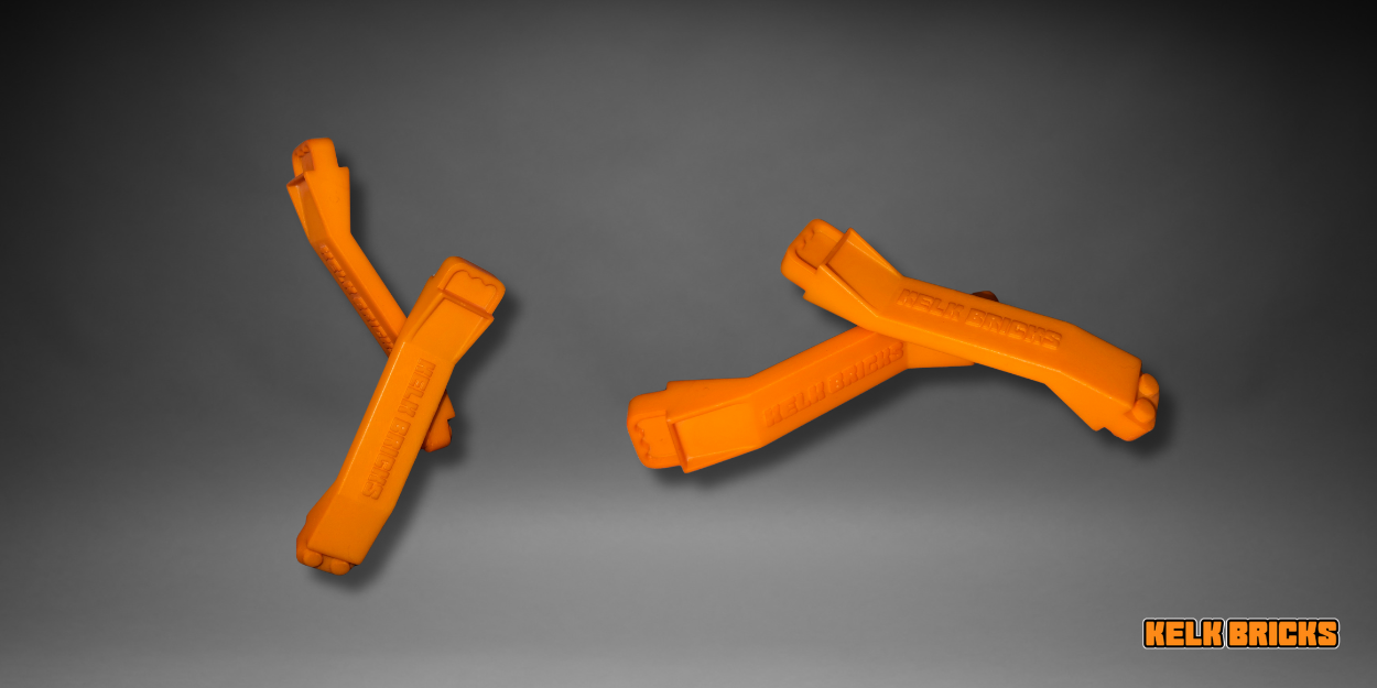 Ergonomic custom brick separator for removing hard-to-reach LEGO® pieces without damage.